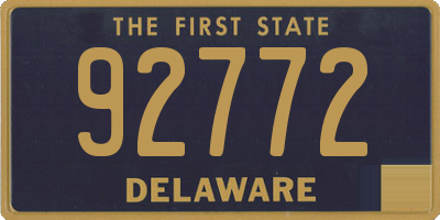 DE license plate 92772