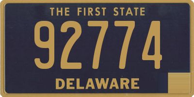 DE license plate 92774