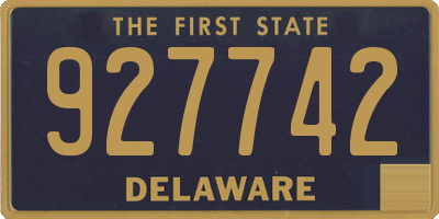 DE license plate 927742
