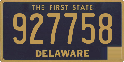 DE license plate 927758