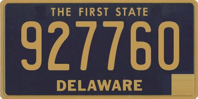 DE license plate 927760