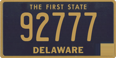 DE license plate 92777
