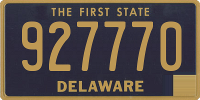 DE license plate 927770