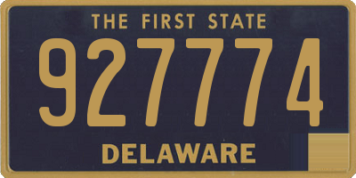 DE license plate 927774