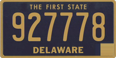 DE license plate 927778