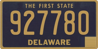 DE license plate 927780