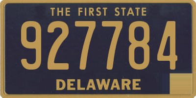 DE license plate 927784
