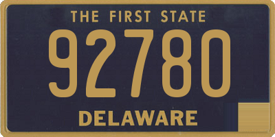 DE license plate 92780