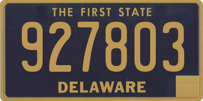 DE license plate 927803