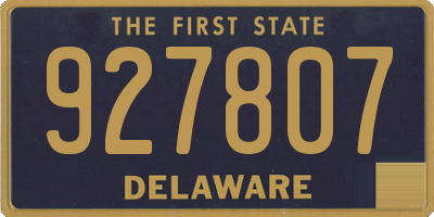 DE license plate 927807