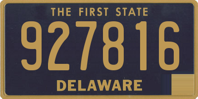 DE license plate 927816