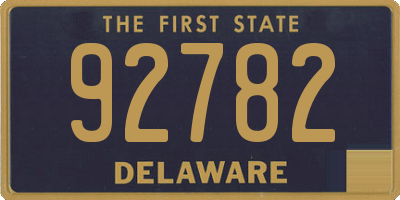 DE license plate 92782