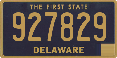 DE license plate 927829
