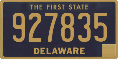 DE license plate 927835