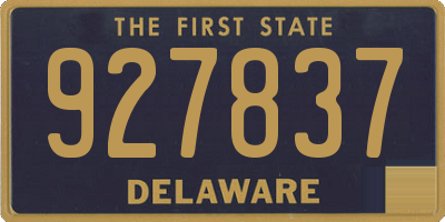 DE license plate 927837