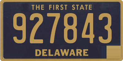 DE license plate 927843