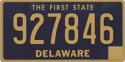 DE license plate 927846