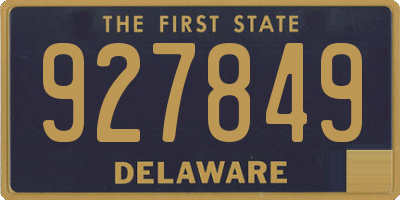 DE license plate 927849