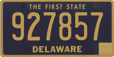DE license plate 927857