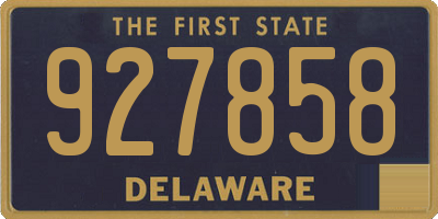 DE license plate 927858