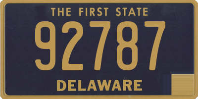 DE license plate 92787