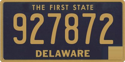 DE license plate 927872