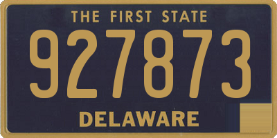 DE license plate 927873