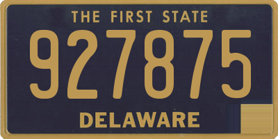 DE license plate 927875