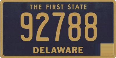 DE license plate 92788