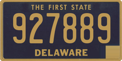 DE license plate 927889