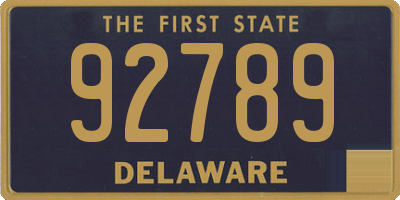 DE license plate 92789