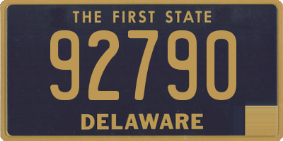 DE license plate 92790
