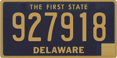 DE license plate 927918