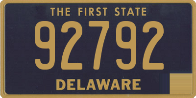DE license plate 92792