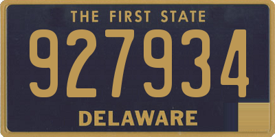 DE license plate 927934