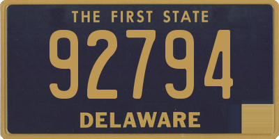 DE license plate 92794