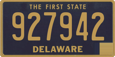 DE license plate 927942