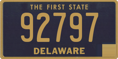 DE license plate 92797
