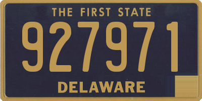 DE license plate 927971