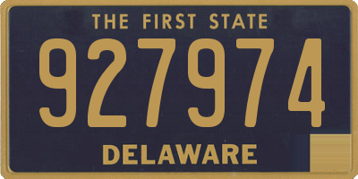 DE license plate 927974