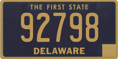 DE license plate 92798