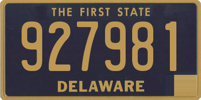 DE license plate 927981