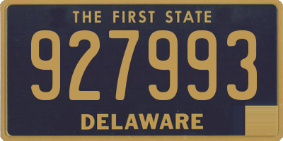 DE license plate 927993