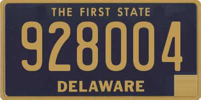 DE license plate 928004