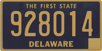 DE license plate 928014