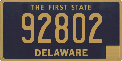 DE license plate 92802