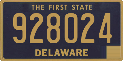 DE license plate 928024