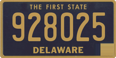 DE license plate 928025