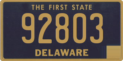 DE license plate 92803