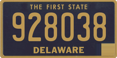 DE license plate 928038